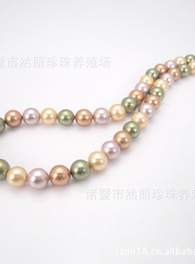 贝珠正圆强光无暇包邮925银项链