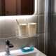Acrylic storage rack for bathroom sink