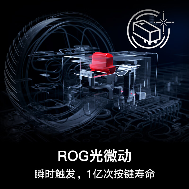 ROG月刃2ACE三模游戏鼠标 AimPoint Pro无线4K有线8K超轻量化鼠标 - 图2