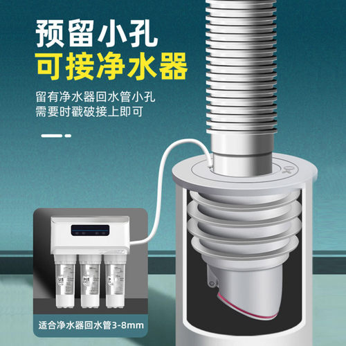 厨房下水管道密封塞洗衣机排水管5075封口盖硅胶圈防返臭堵口神器 - 图0