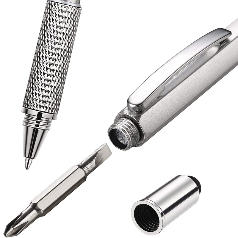 多功能螺丝刀工具卡尺水平仪刻度尺圆珠笔 电容广告触控圆珠笔