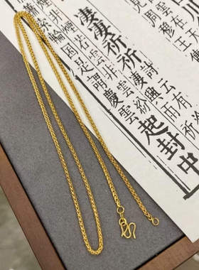 M扣肖邦链条小众简约精致百搭项链金色复古