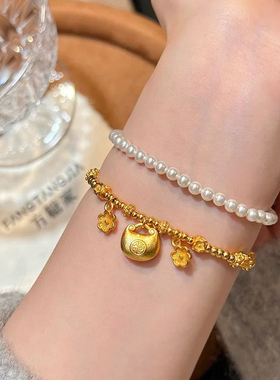 新中式福袋小胖福小花盘缠时尚百搭手链