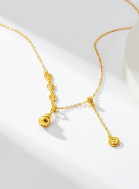 流苏福字葫芦项链新中式女款百搭锁骨链