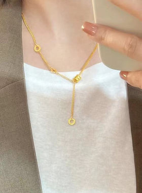 小蛮腰项链锁骨链毛衣链情人节礼物