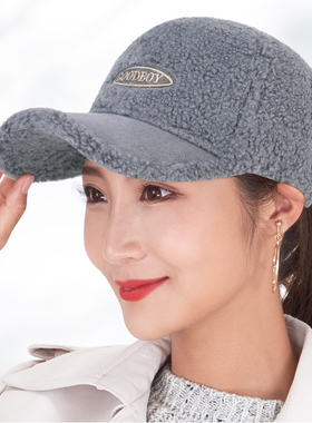 帽子女羊羔毛绒秋冬季百搭