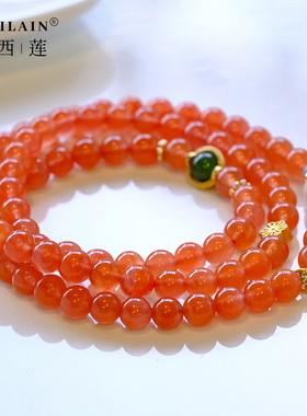 女凉山南红玛瑙文艺多圈手串