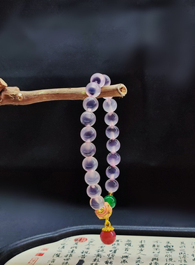 粉色糖心玛瑙手串紫色串珠转运女款闺蜜水晶叠戴好运手链饰品礼物