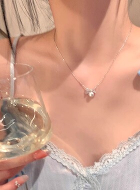 珍珠蝴蝶项链女新款2024