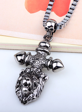 欧美男士复古挂坠盒子链