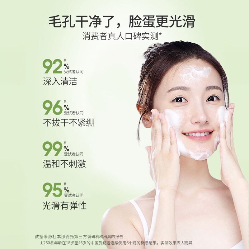 山茶花氨基酸泡沫洗面奶深层清洁收缩毛孔保湿男女专用温和洁面乳,淘宝优惠券,粉丝福利购,淘宝优惠卷