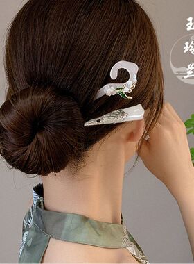 旗袍汉服发簪古风女流苏后脑勺高级感新中式盘发发钗步簪子头饰摇