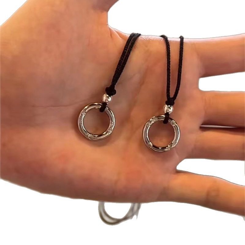 爆款平安喜乐情侣项链一对情侣款编织绳吊坠平安扣生日礼物送男女,淘宝优惠券,粉丝福利购,淘宝优惠卷