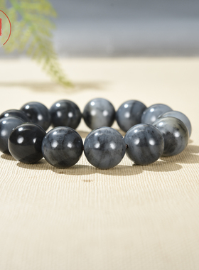 润芯玉天然玉石手串墨玉手链籽料