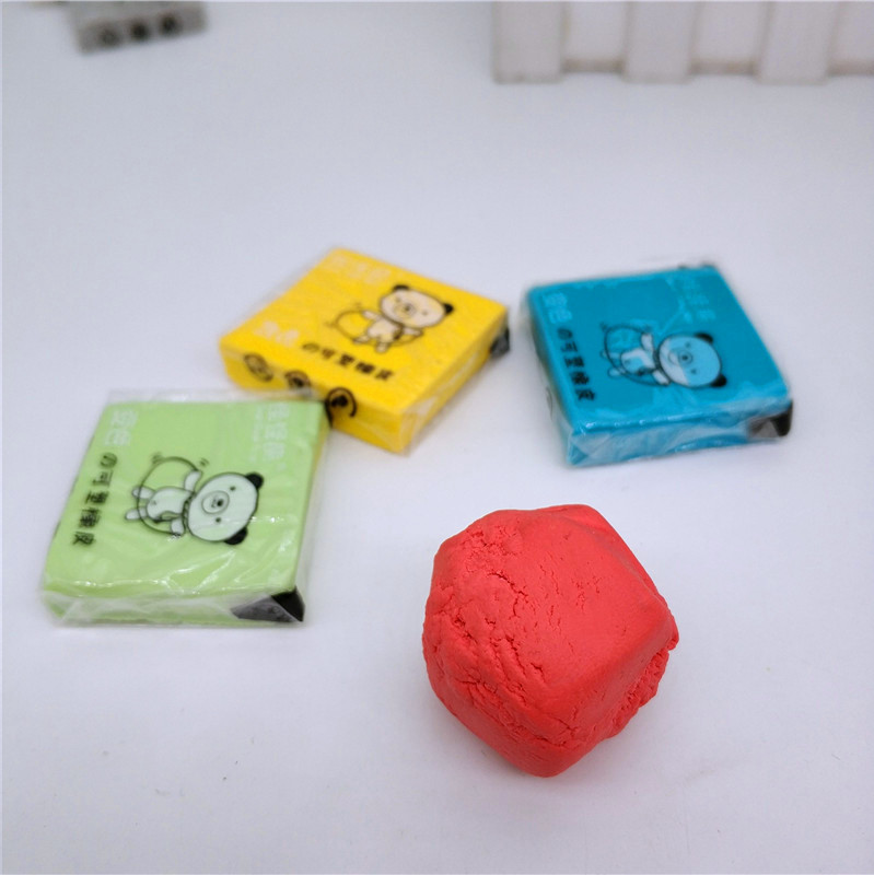 小学生可塑性橡皮擦彩色拉丝素描画画粘性彩色可变色软橡皮泥玩具