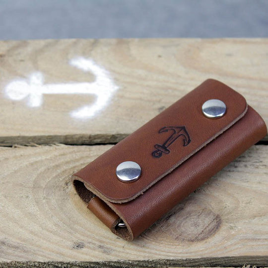 Genuine leather key bag Overseas purchase of cowhide key bag