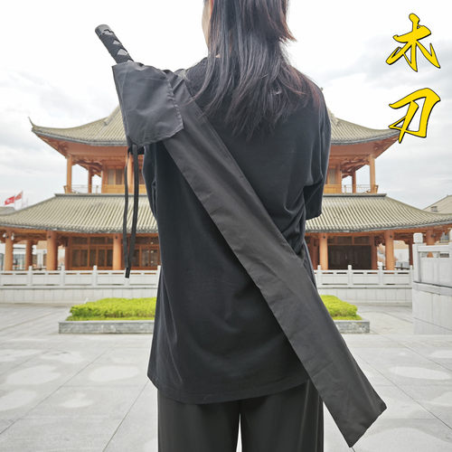 木质唐横刀武士刃居合木刀带鞘武术动漫表演拔刀木剑道具儿童玩具 - 图2