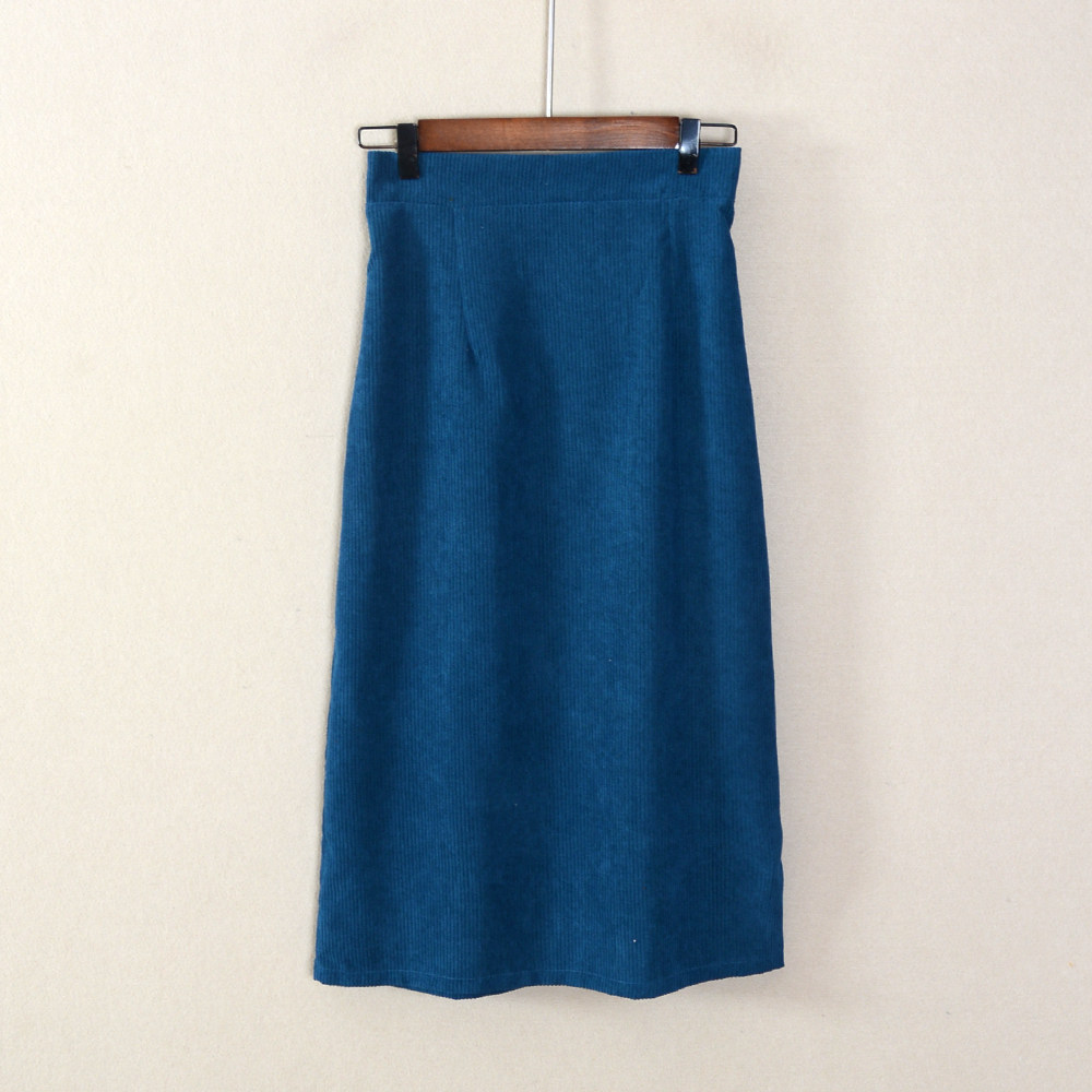 2025年春秋款新品女装百搭中长款纯色半松紧腰半身裙子流行时尚潮