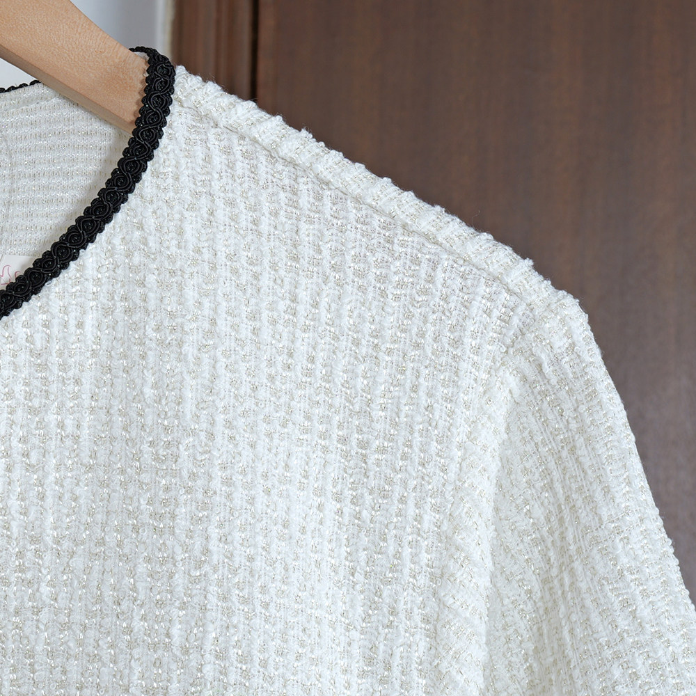 2026年春秋款新品女装中长款拼色圆领短袖钉珠连衣裙子修身简约潮,淘宝优惠券,粉丝福利购,淘宝优惠卷