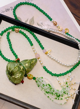新中式国风复古珍珠葫芦流苏民族风轻奢百搭包包长项链斜挎链