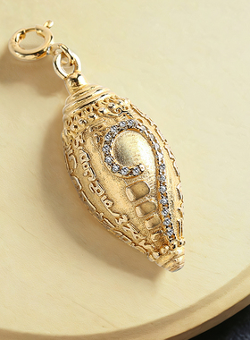 古法金银镀金藏式风格吊坠