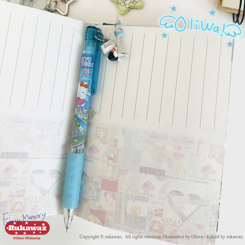 Rukawaz x Oliwa联名原创FuzzyMemory可爱复古A6硬壳手账本可平摊 - 图3