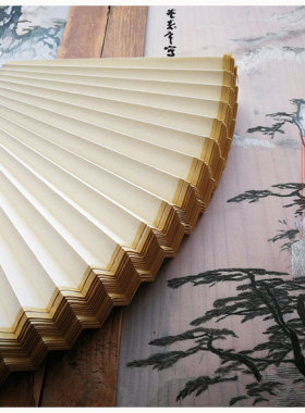 空白真丝古风扇面苏工国画团扇