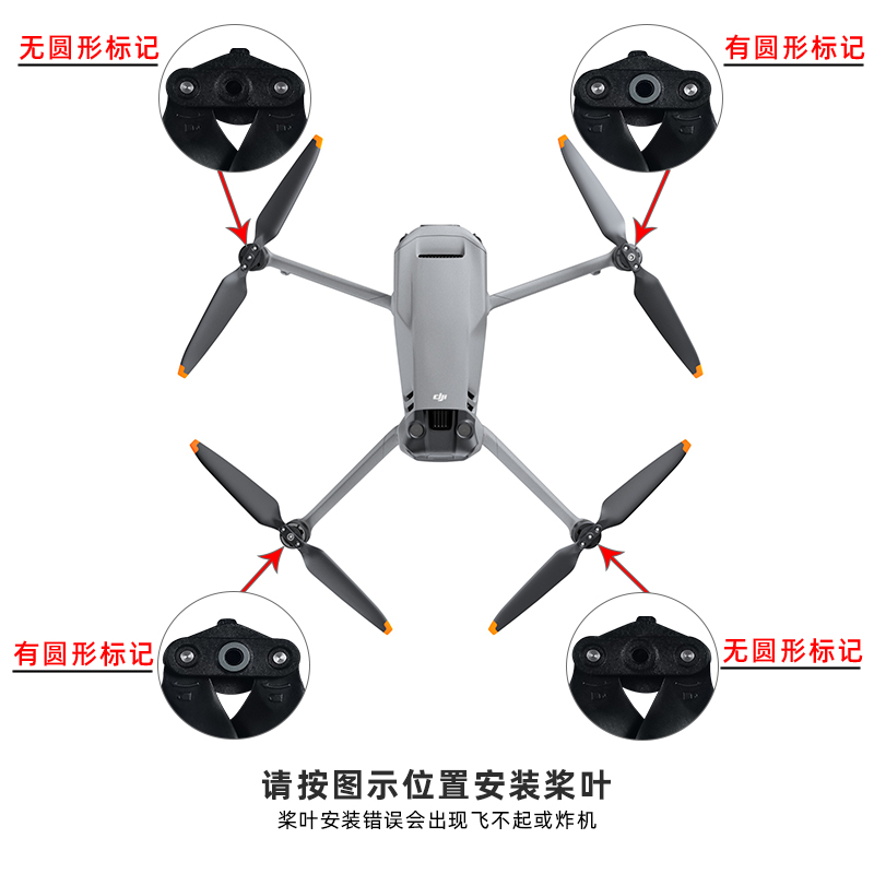 适用于大疆御3桨叶配件无人机Mavic3procine大师9453螺旋桨保护罩 - 图2