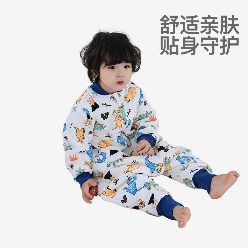 婴儿睡袋秋冬夹棉宝宝加厚防踢被新生儿连体多功能长袖拉链式睡衣,淘宝优惠券,粉丝福利购,淘宝优惠卷