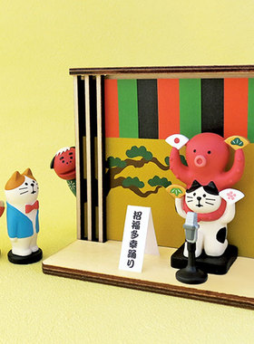 旅馆演员猫咪树脂小摆件