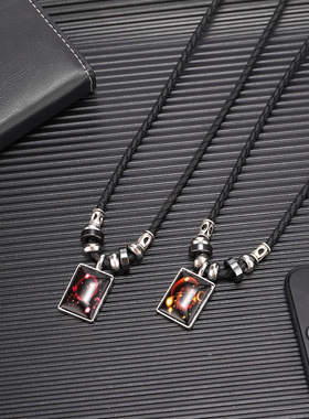 十二项链礼物星空夜光复古抖音网红男士韩版吊坠学生闺蜜星座