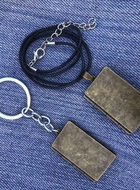 合金吊坠项链哈利无字书欧美影视周边哈利四学院魔法书钥匙扣