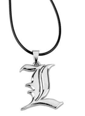 动漫周边死亡笔记 Death Note 双L标志双层吊坠项链 欧美饰品