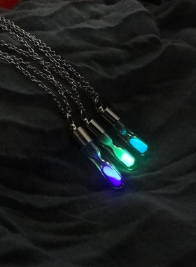 时光沙漏水晶项链许愿瓶女士吊坠