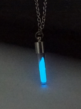 时尚香水吊链夜光玻璃许愿瓶琉璃