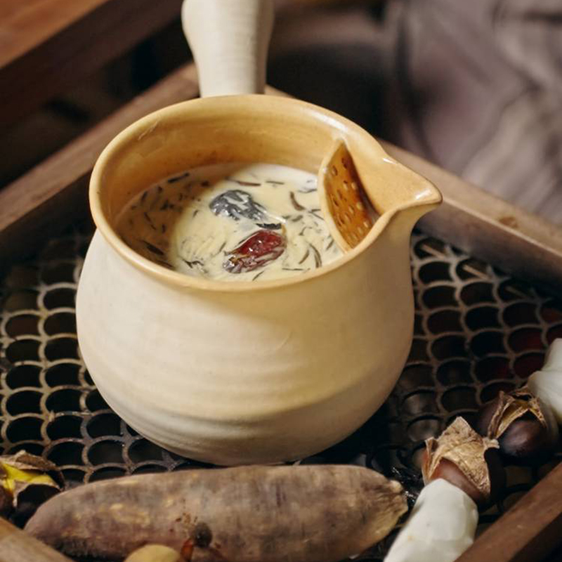 茶诵日式侧把茶壶陶瓷茶道复古粗陶煮茶器煮茶壶泡茶壶小满-第4张图片-提都小院