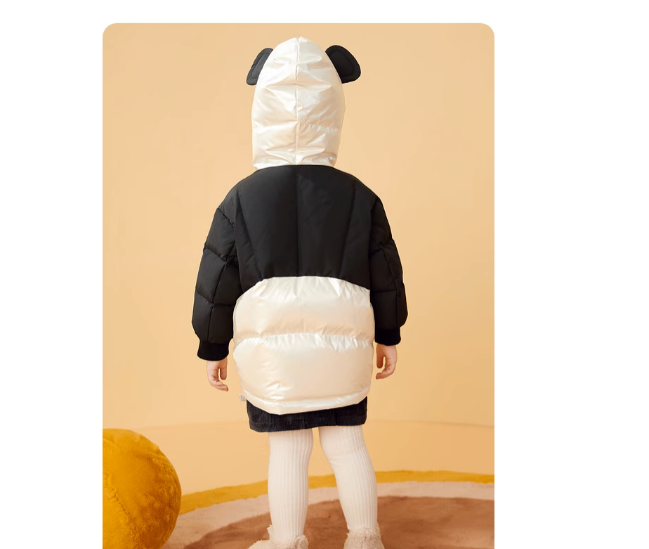 品牌童装儿童羽绒服男童冬季加厚外套女童萌趣熊猫造型潮