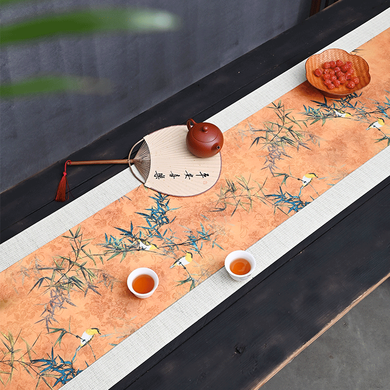 棱织茶旗香云纱茶布桌旗茶席防水茶台新中式禅意高端茶桌布隔热垫,淘宝优惠券,粉丝福利购,淘宝优惠卷