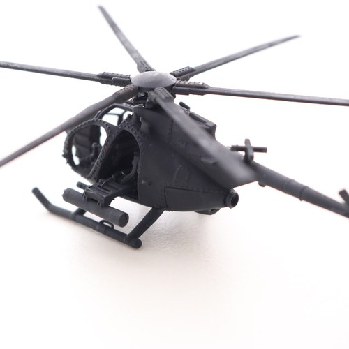 小鸟直升机模型军事模型摆件收藏，3D打印上色成品1/144，AH-6J - 图3