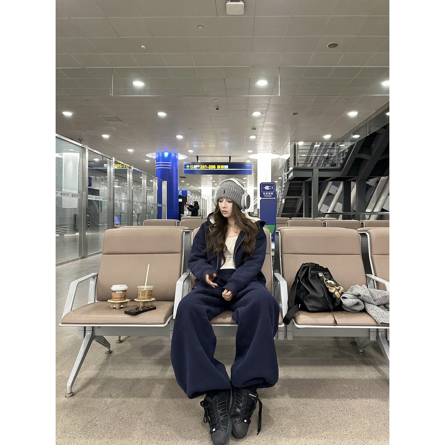 NanaByNana【北欧暖冬】连帽羊羔毛卫衣套装女冬加绒卫裤两件套,淘宝优惠券,粉丝福利购,淘宝优惠卷