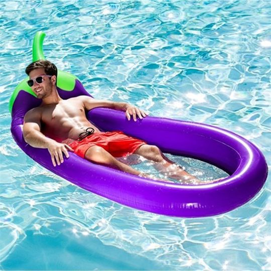Inflatable floating bed, men's and women's floating row swimming ring floating chair