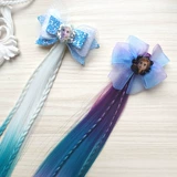 Парик для принцессы с косичкой, детская заколка для волос, аксессуар для волос