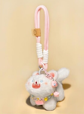 LEEQEJ黑色炸毛猫包包挂件