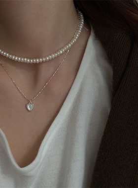 贝壳爱心项链小众设计