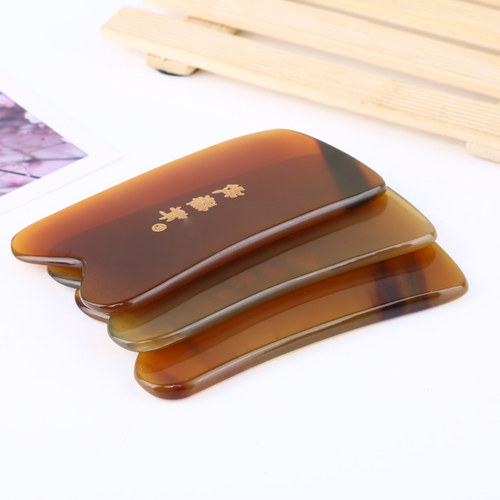 超薄正宗牛角刮痧板按摩板面部点穴拨筋背部全身通用美容片易出痧 - 图1