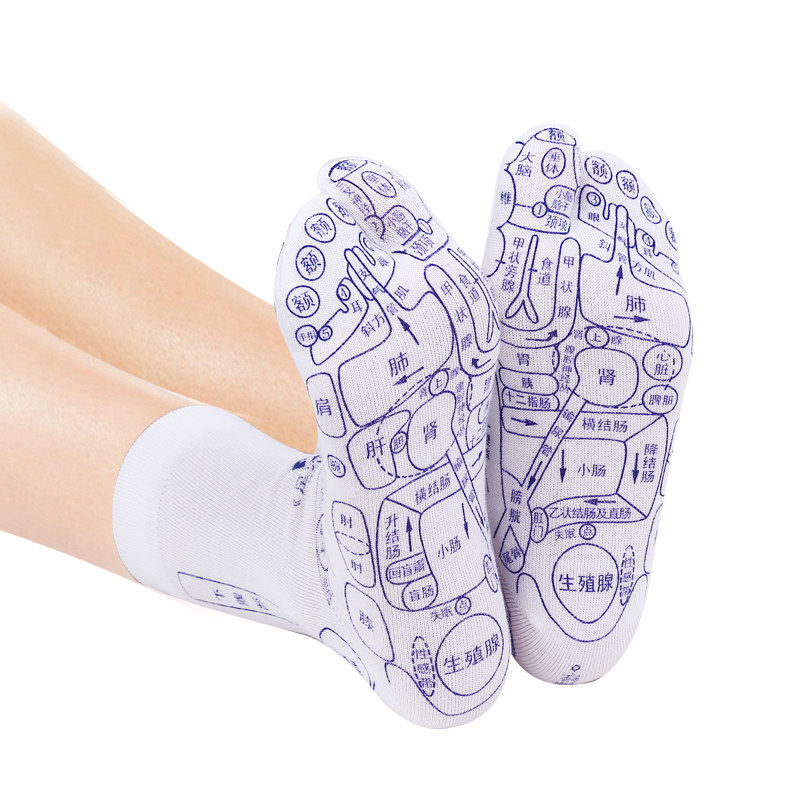 亿民养生袜子足底穴位图按摩袜足疗脚底按摩棒纯棉中筒袜男女通用,淘宝优惠券,粉丝福利购,淘宝优惠卷