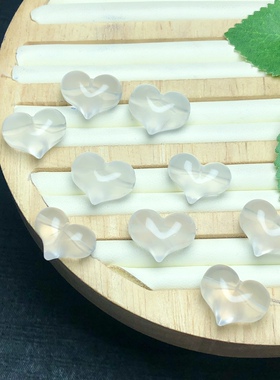 新品奶白晶屁桃配饰diy手链项链吊坠手机链白水晶配饰