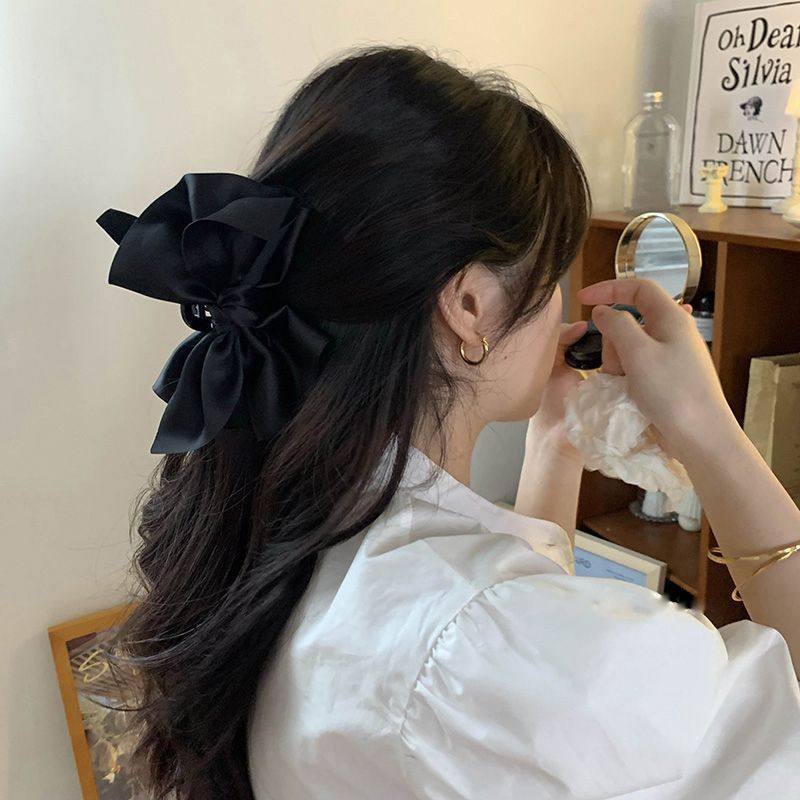 黑色超大蝴蝶结抓夹女后脑勺高级感大号鲨鱼夹在逃公主发饰发夹,淘宝优惠券,粉丝福利购,淘宝优惠卷