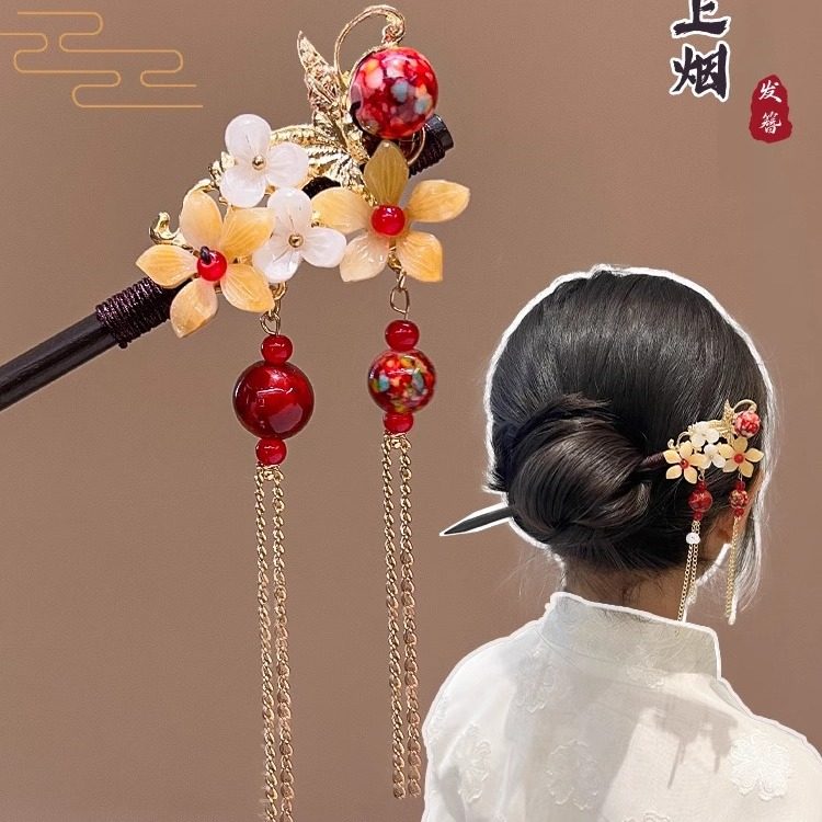 儿童发簪新中式簪子女古风马面裙配饰女童汉服头饰步摇发钗高级感,淘宝优惠券,粉丝福利购,淘宝优惠卷