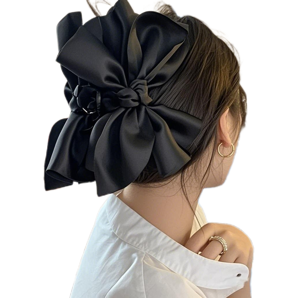黑色超大蝴蝶结抓夹女后脑勺高级感大号鲨鱼夹在逃公主发饰发夹,淘宝优惠券,粉丝福利购,淘宝优惠卷